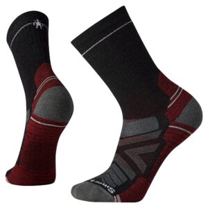 smartwool hike light cushion crew socks, charcoal, medium