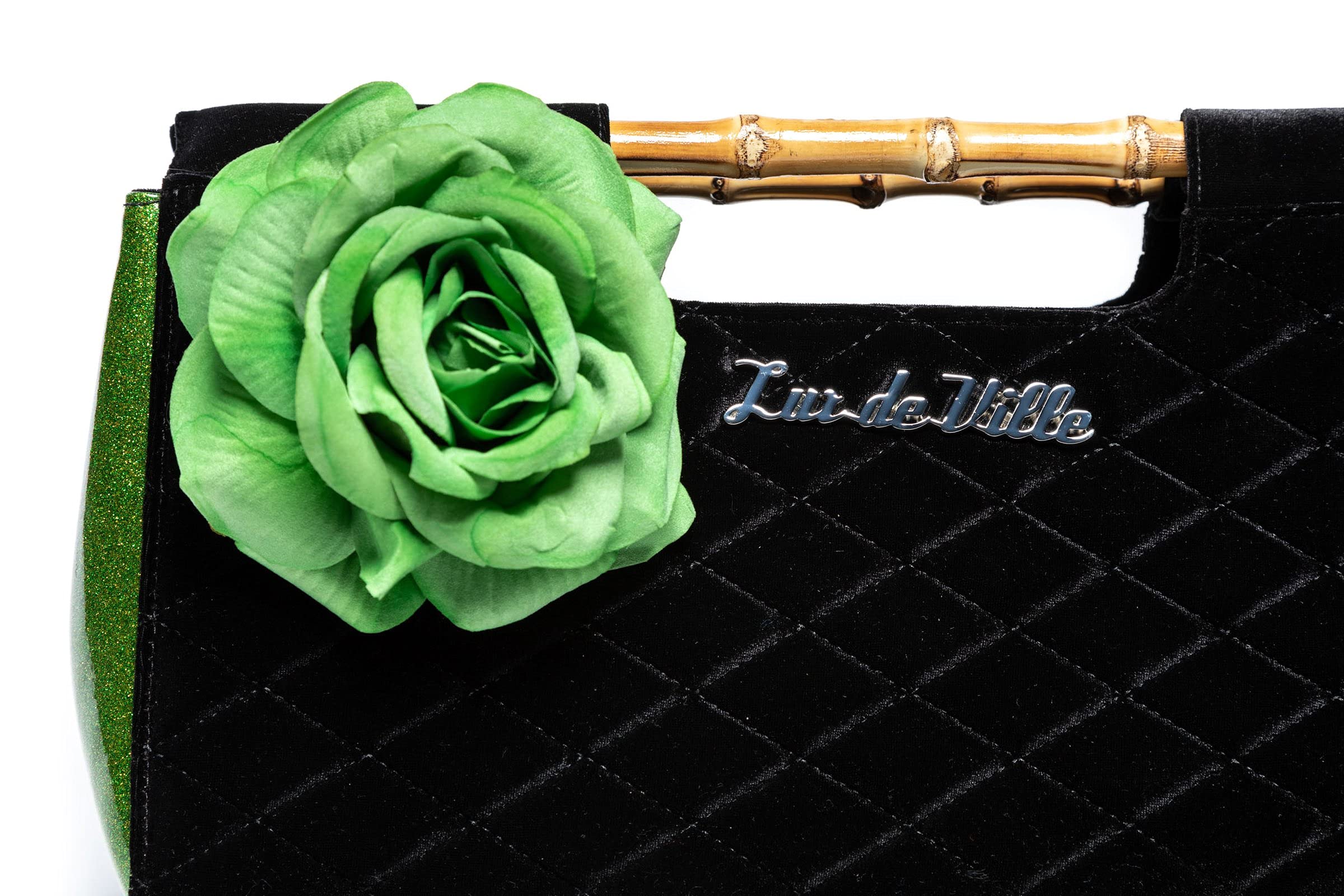 Lux de Ville Velvet Paradise Cluth (Monster Green Sparkle)