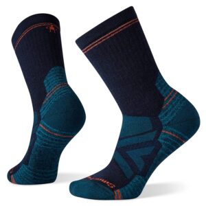 smartwool women's hike full cushion crew socks, deep navy, medium