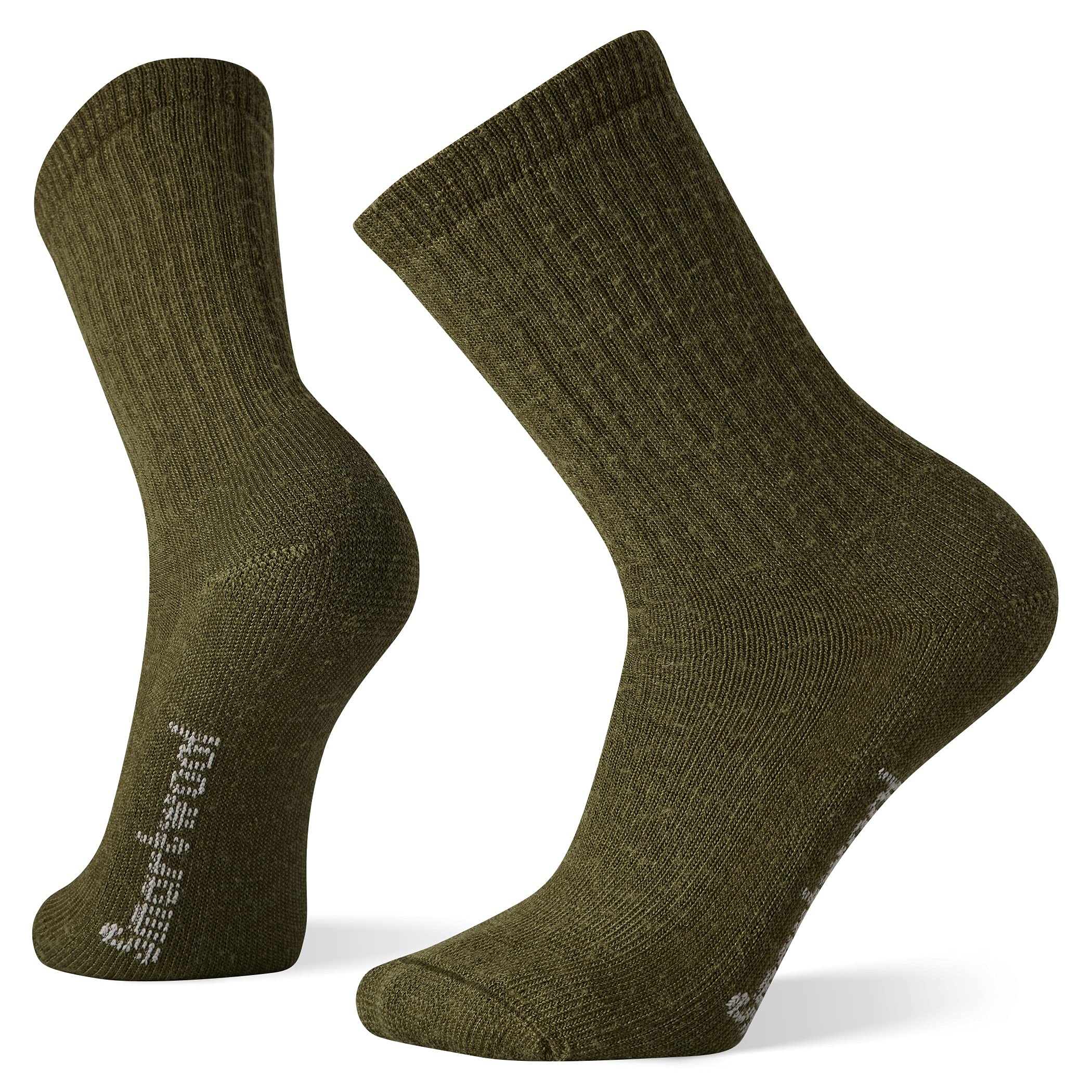 Smartwool Men's Hike Classic Full Cushion Solid Crew Socks, Military Olive, Medium