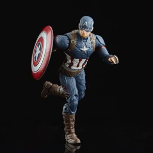 Marvel Legends Series Captain America 2-Pack Steve Rogers and Sam Wilson MCU 6-Inch Figures, 7 Accessories