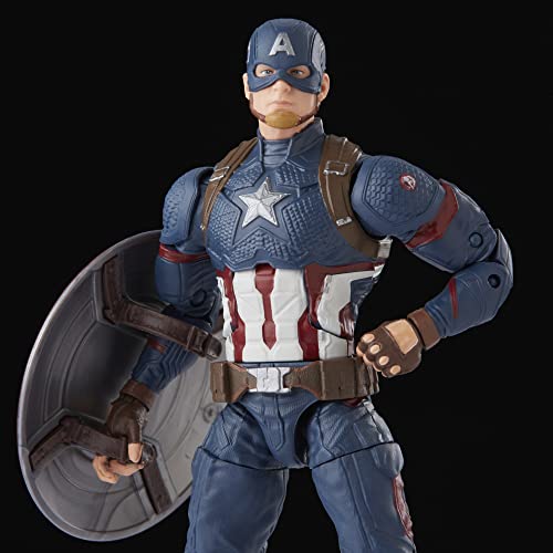 Marvel Legends Series Captain America 2-Pack Steve Rogers and Sam Wilson MCU 6-Inch Figures, 7 Accessories