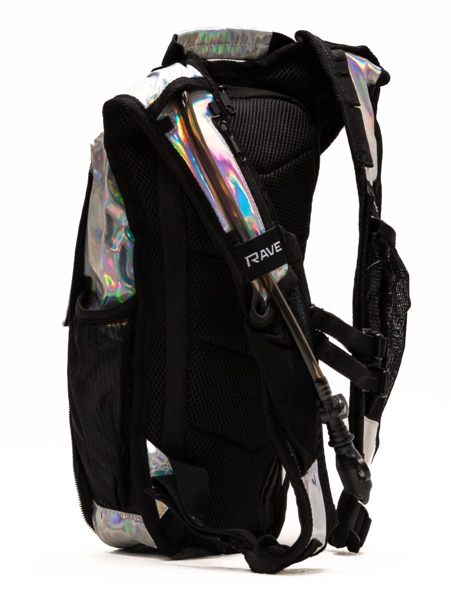 RaveRunner® Anti-Theft Hydration Backpack | Rave Hydration Pack, Festival Water Bag, Hydropack Rave, Hydration Pack EDC (Holographic)