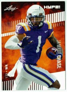 leaf draft mint ja'marr chase 2021 leaf hype limited edition to 5,000 inch rookie card #52!