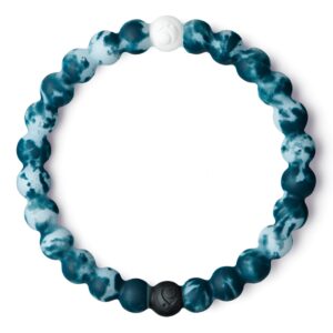 lokai hawaiian silicone beaded bracelet for women & men, the surf collection - ohana, (medium, 6.5 inch circumference) - silicone jewelry fashion bracelet slides-on for comfortable fit