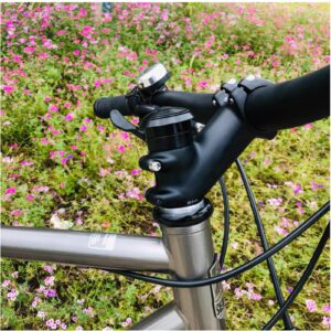 Azarxis Bike Stem 31.8mm 45 Degree 90mm Lightweight Bicycle Short Handlebar Stem Riser Suitable for BMX MTB Road Bike Mountain Bike (31.8 x 90mm)