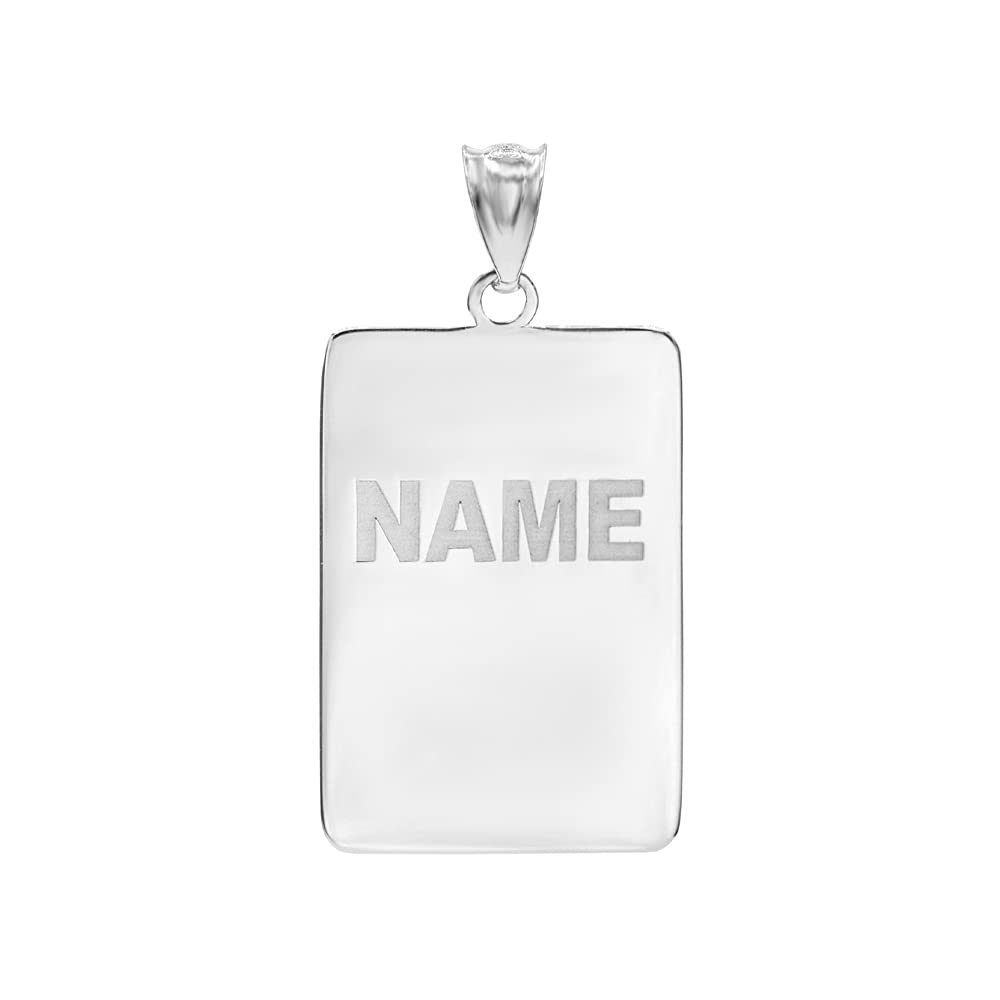 Good Luck Charm Personalized Name Sterling Silver Poker Card Ace Of Spades Hip Hop Pendant