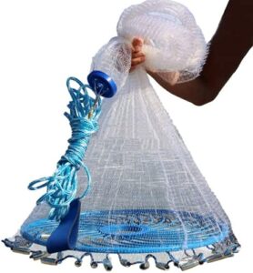 lawaia throw net saltwater fishing cast net fishing cast net casting nets throw cast net hand throw fishing nets,size 4ft/5ft/6ft/7ft/8ft/9ft/10ft/11ft/12ft radius monofilament-11ft