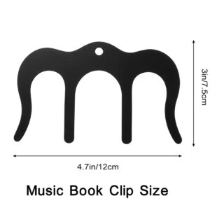 4 Pieces Music Book Clip- Page Holder for Sheet Music Stands, Pianos, Musicians