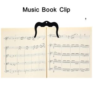 4 Pieces Music Book Clip- Page Holder for Sheet Music Stands, Pianos, Musicians