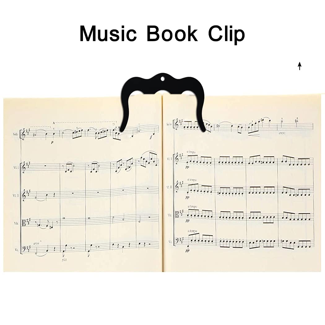 4 Pieces Music Book Clip- Page Holder for Sheet Music Stands, Pianos, Musicians