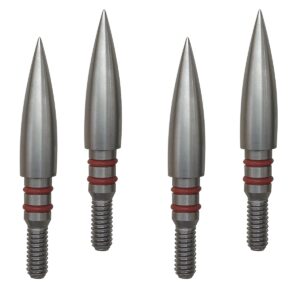 aklisdlha field points arrowheads 100/125/150/200/300 grains archery field points,stainless steel screw in archery field tips and broadheads (1 dozen 12 pcs)(17/64″-100 grains)