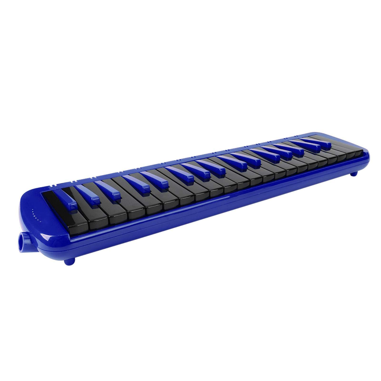 Melodica, 37 Key Wind Musical Instrument Ergonomic Design Blowpipe Melodica with Bag F37s(blue)