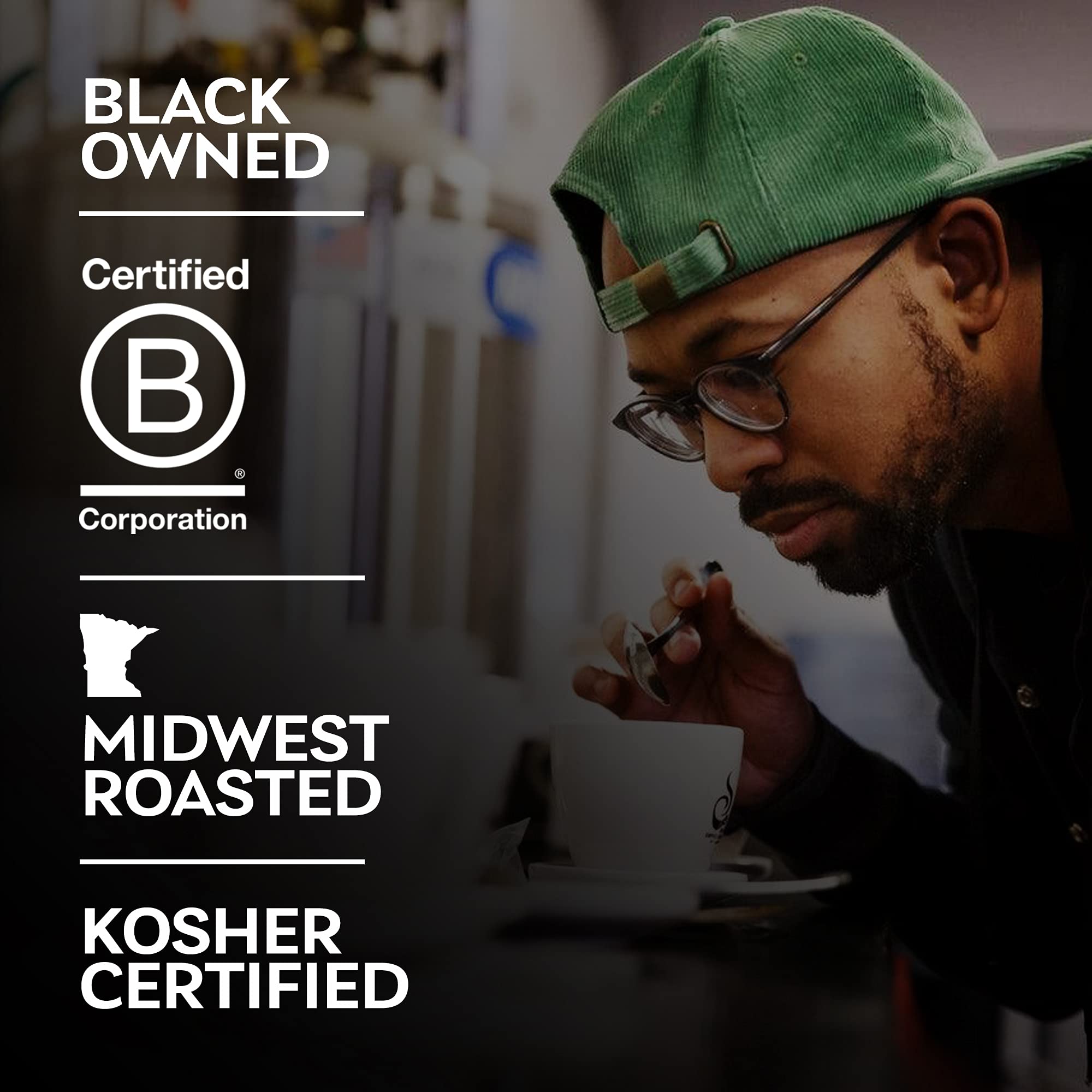 BLK & Bold Ground Coffee, Smoove Operator Premium Dark Roast, 100% Arabica Beans, 12 oz Bag