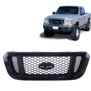 justdrivably replacement parts front grille grill assembly compatible with ford ranger (edge, xlt) 2004 2005 / ranger (tremor) 2004 / ranger (fx4, xl) 2005 pickup truck