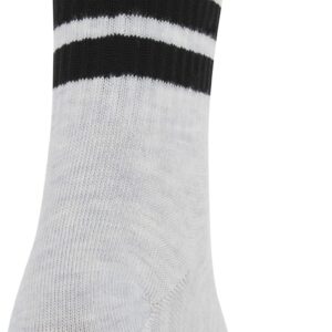 Under Armour Women's Essential Mid-Crew Socks, 3-Pairs, Gray/Black Assorted, Medium