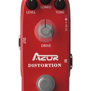 AZOR Pedal Power Adapter with Vintage Distortion Guitar Effect Pedal True Bypass