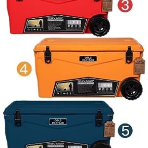 COLD BASTARD COOLERS 70QTW Rugged+ CAMO Red Large Wheels The Best Premium Ice Chest Cooler Accessories Free S&H (CB70W-CR)