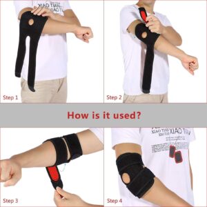 ZJchao Elbow Support, Adjustable Neoprene Tennis Golfers Elbow Brace Wrap Arm Support Strap Band Great for Joint Arthritis Pain Relief Tendonitis Sports Injury Recovery Pain Relief