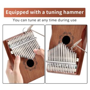 East top Kalimba 17 Keys Thumb Piano musical instrument Finger Piano with Mahogany Wood, Gift for Adults, Beginners and professinals