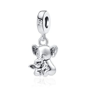 nanmuc lucky elephant charm for pandora bracelet good luck animal bead for family mother and daughter son grandma