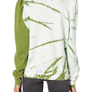 The Drop Women's Jean Puff-Sleeve Fleece Sweatshirt, Treetop, XS