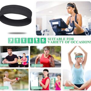 ONEYE Non Slip Headband Workout Headbands for Women Men Solid Sport Headbands Silicone Sweatbands Elastic Sport Hair Bands for Yoga Running Sports Travel Indoor Fitness Gym with 5 PCS