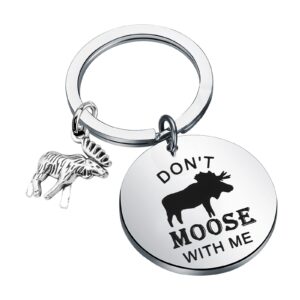 lywjyb birdgot don't moose with me keychain funny design moose gift (don't moose ky)