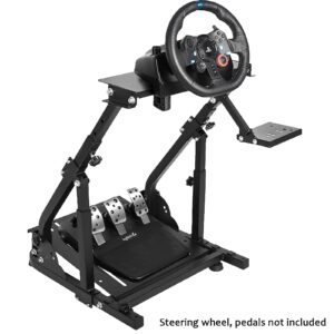 Marada Racing Wheel Stand Steering Wheel Stand Ultra-stable 4 Support Arms fit for Logitech, G25 G27 G29 G920 T300RS, Sim Racing Stand, No Steering Wheel Pedal Shifter Handbrake