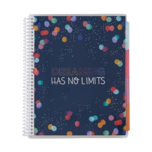 7" x 9" 2nd Edition Erin Condren Kids Planner & Activity Book - Dreaming Has No Limits. 12 - Month Undated Planner with Dividers and Activity Sheets and Stickers.