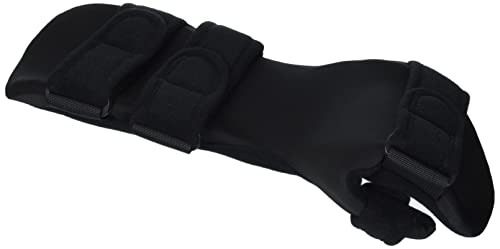 OTC Soft Resting Hand Splint, Night Immobilizer for Wrist, Fingers and Thumb, Stroke Hand, Black, Large/X-Large