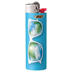 BIC Maxi Pocket Lighter, Special Edition Vacation Collection, Assorted Unique Lighter Designs, 8 Count Pack of Lighters