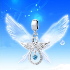 MZC Jewelry Angel Wings Infinity Charm for Pandora Bracelets