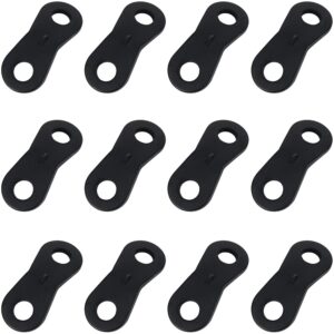 lasenersm 12 pieces cord adjuster tent tensioners guyline cord adjuster rope adjuster aluminum alloy wind rope buckle 2 hole rope guyline adjuster for tent camping hiking, black