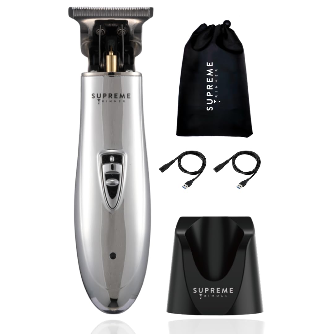 Supreme Trimmer Trimmer for Men ST5200 Professional Barber Hair Trimmer Cordless Clipper Liner Beard Trimmer (Silver)