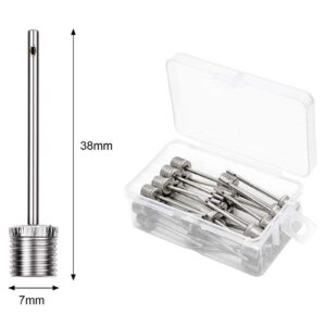 30 Pack Ball Pump Needles Stainless Steel Ball Pump Needles Football Pump Needles Ball Needle with Side Holes for Inflating Sports Balls, Football, Basketball, Soccer, Rugby, Netball, Volleyball