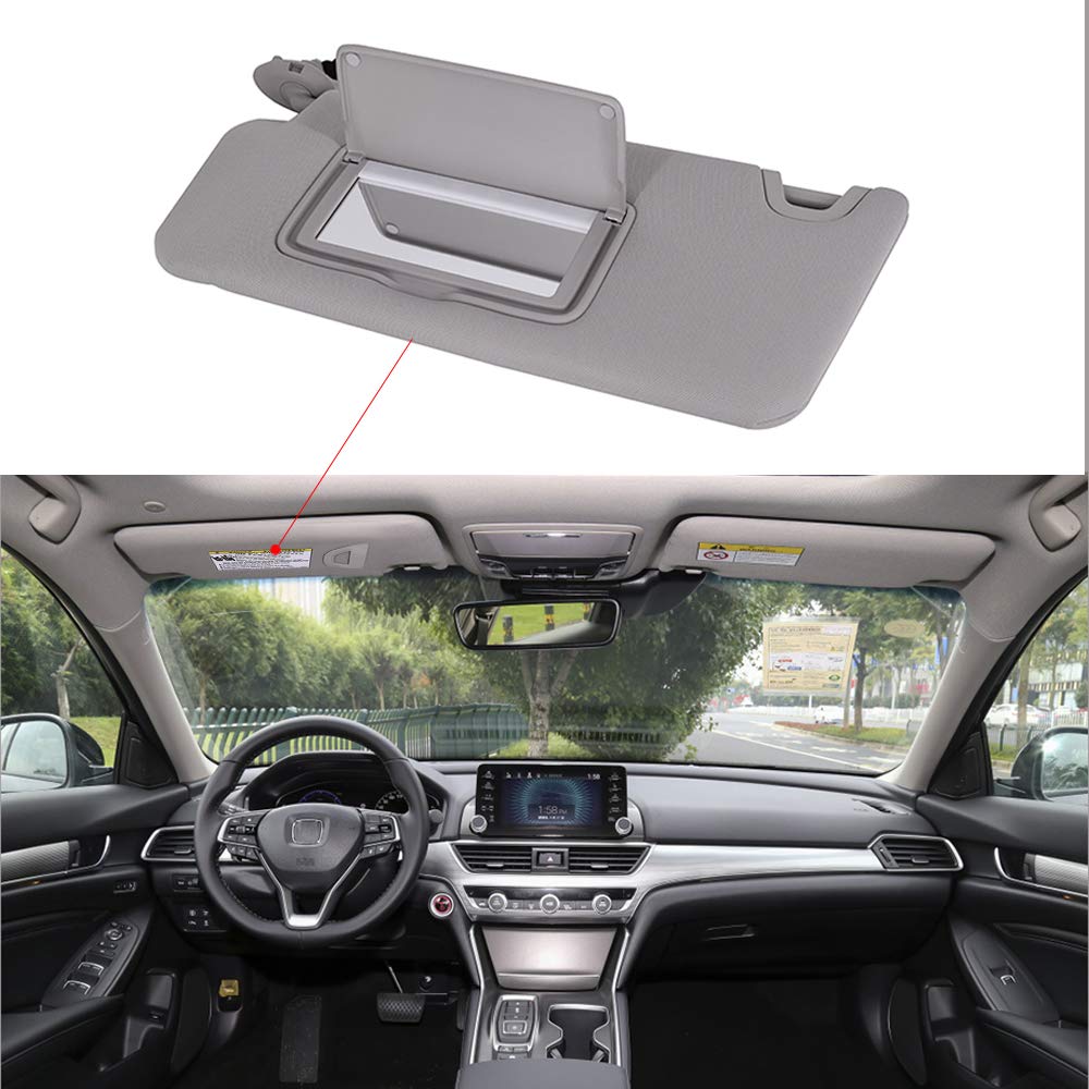 Sun Visor Compatible with Honda Accord 2008-2010 Replaces 83280-TA5-A71ZA 83280-TA5-A51ZA Left Driver Side Gray