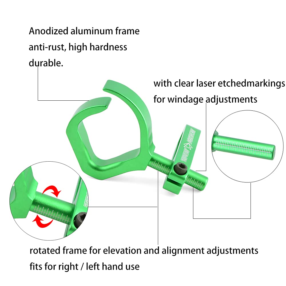 ZSHJGJR Archery Bowfishing Arrow Rest Anodized Aluminum Material Anti-Rust Right and Left Hand Use for Compound Bow Recurve Bow Fishing Accessories (green)