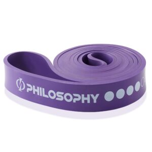 Philosophy Gym Pull Up Assist Band - 1-1/4" (100-120 lbs), Purple - Resistance Power Loop Exercise Band