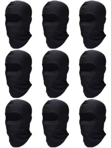 9 pieces ski mask for men full face mask shiesty mask balaclava pasamontañas hombre for outdoor use black