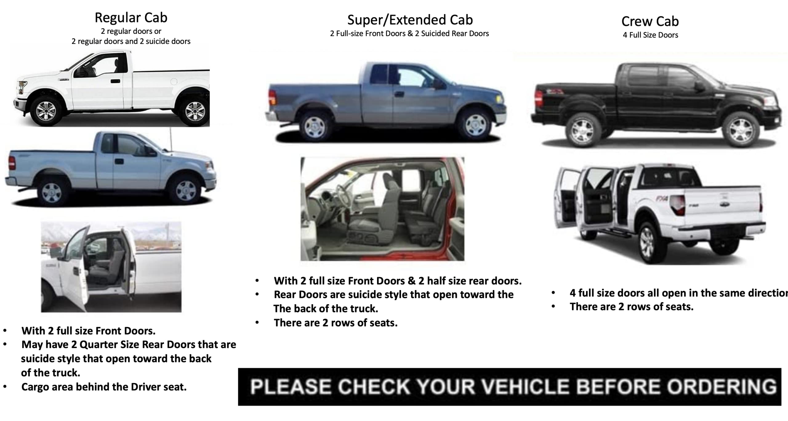 Ford F150 Set Mid Frame Repair 2004-2008 (Extended Cab 6'-6" Bed)