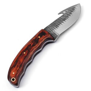 Armory Replicas Barracuda High Carbon Steel Full Tang Gut Hook Outdoor Hunting Knife With Sheath