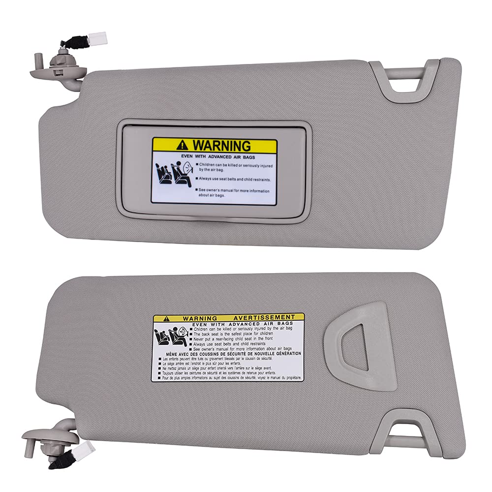 Sun Visor Compatible with Honda Accord 2008-2010 Replaces 83280-TA5-A71ZA 83280-TA5-A51ZA Left Driver Side Gray