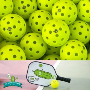 Big Dill Pickleball Relish Outdoor Pickleball Balls with Bag | Outdoor Pickleballs for Outdoor Play with 40 Holes (Pack of 4)