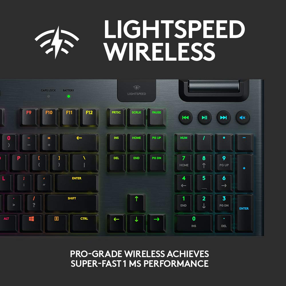 Logitech G915 Lightspeed RGB Mechanical Gaming Keyboard and Logitech G502 Lightspeed Wireless Gaming Mouse Bundle