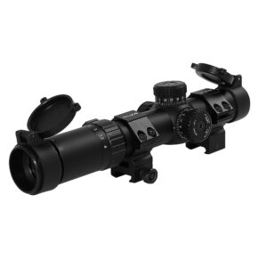 FALSCO 1.25-4X24 Four Times Scope Short Rifle Scope with Red Green Illuminated Reticle