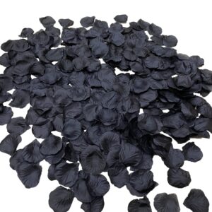 zYoung 3000 Pieces Black Rose Petals Fake Artificial Flower Petals for Valentine Day,Wedding,Party Decoration,Romantic Night