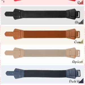 SATINIOR 5 Pieces Wide Belts for Women Dresses Wide Cinch Vintage Black Fashion Thick Stretch Leather Stretch Belts Elastic Dress Waistband Women Girls Black, Camel, Blue, Beige, Red, General Size