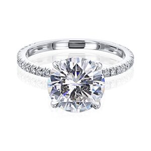 kobelli moissanite wrap basket engagement ring - white-gold / 5.0 / forever one d-e-f