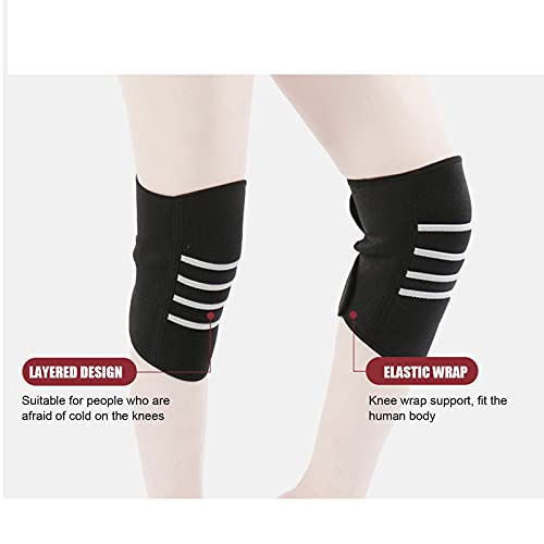 Eulbevoli Knee Brace, Four‑Layer All Non‑Slip Dots Heating Knee Brace for Knee Osteoarthritis Sports Injuries, Bruises, Edema and Rheumatic Diseases